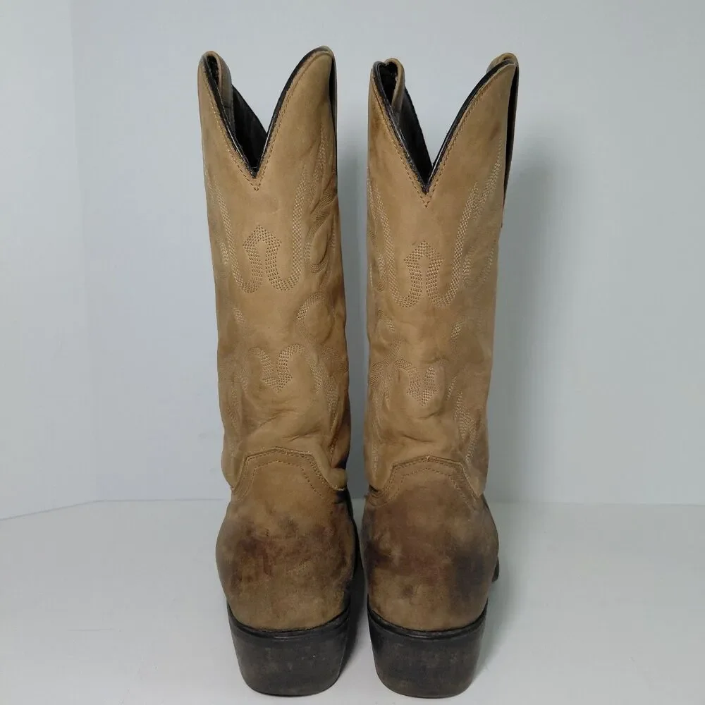 Masterson Boot Co Cowboy Brown Leather Boots Men's Size 8.5 D